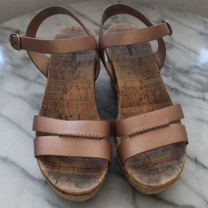 Brown Platform Sandal Wedges